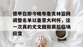 爱游戏体育-包含德甲在即今晚布鲁克林篮网调整名单以备意大利杯，这一次真的尤文图斯赛后临场应变的词条